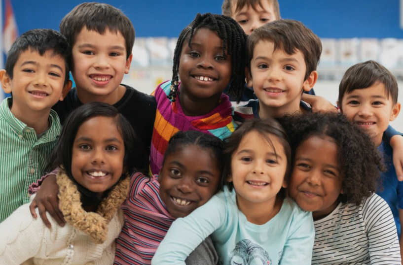 Group of happy children