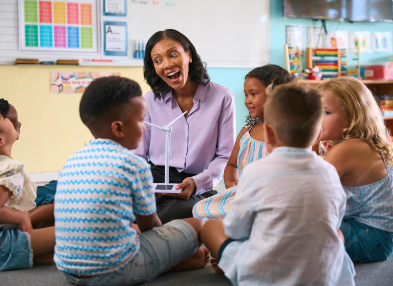 Young children in a learning environment